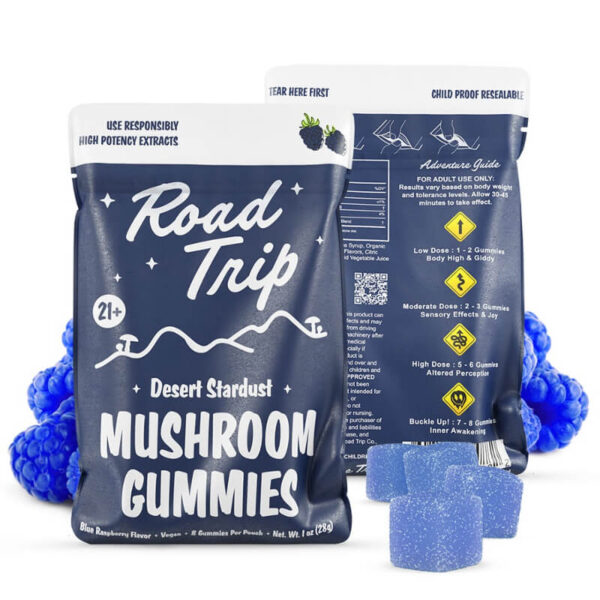 Desert Stardust Magic Mushroom Gummies - Blue Raspberry