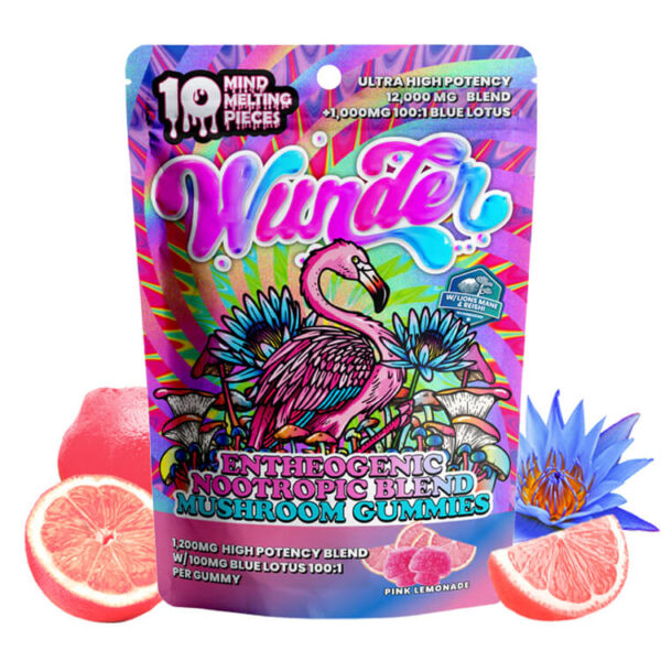 Nootropic Mushroom Blend Blue Lotus Gummies - Pink Lemonade